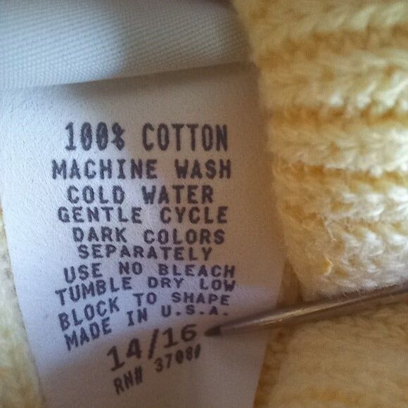 Vintage Carolina Colours Turtleneck Sleeveless Sweater-Size 14/16-Cable Knit - Picture 8 of 8